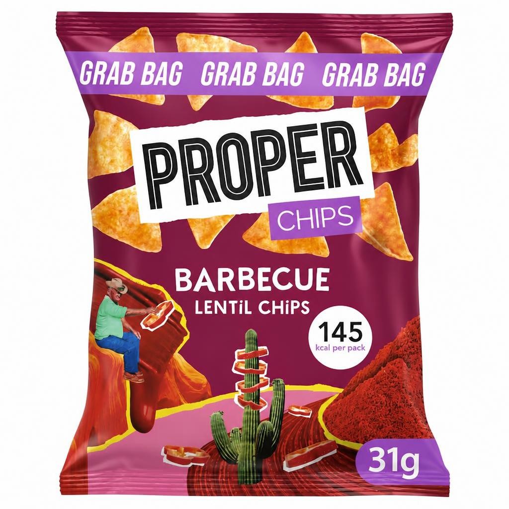 Proper Barbecue Lentil Chips 31g