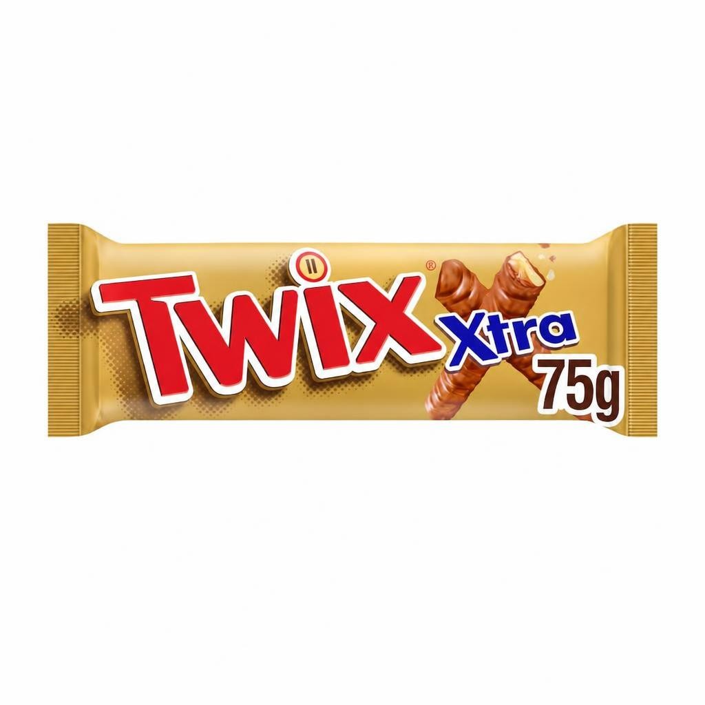 Twix Xtra Milk Chocolate Biscuit Twin Bars 75g