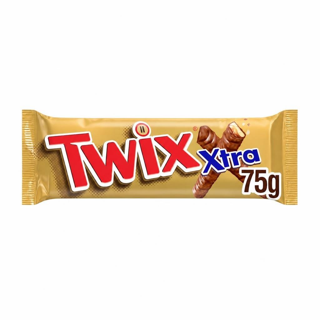 Twix Xtra Milk Chocolate Biscuit Twin Bars 75g