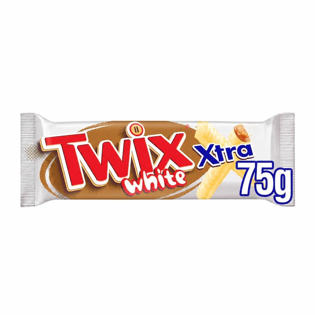 Twix Xtra White Chocolate Biscuit Twin Bars 75g