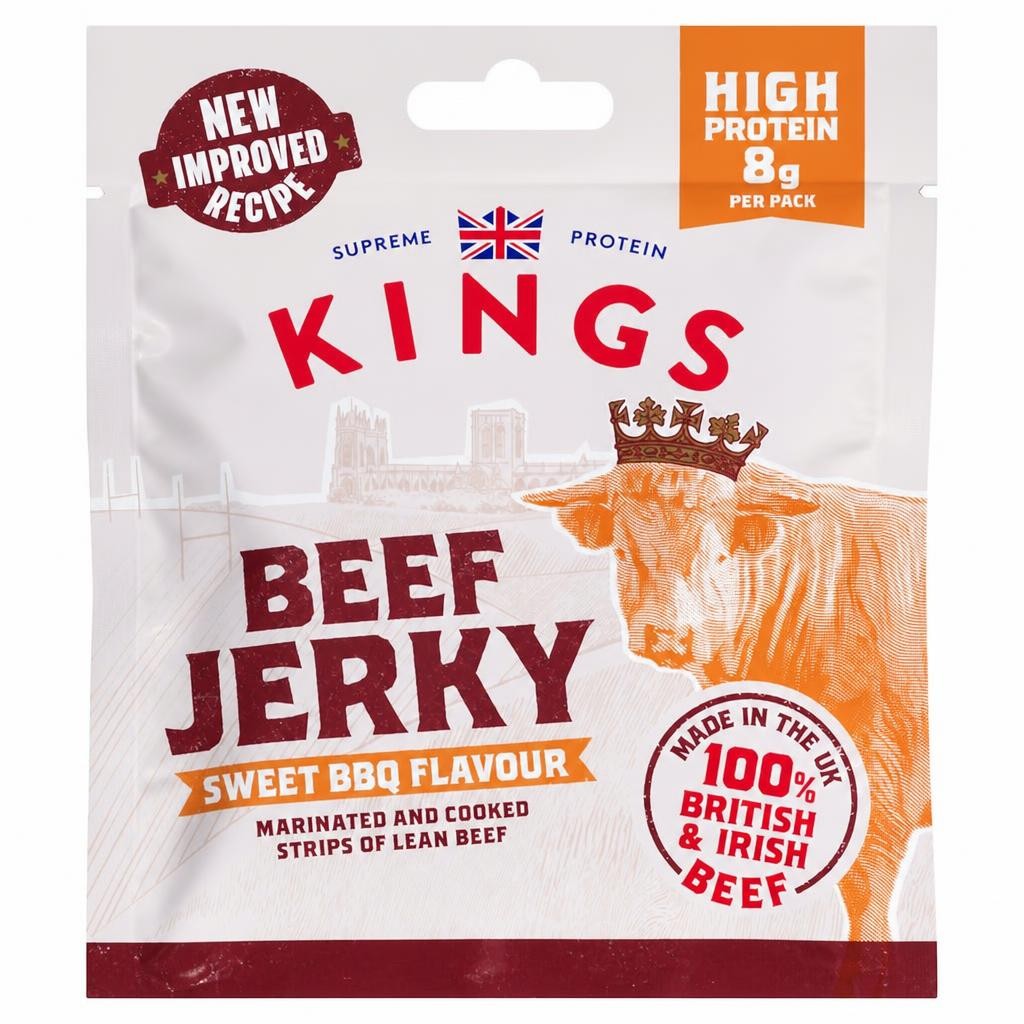 Kings BBQ Flavour Beef Jerky Snack Pack 20g