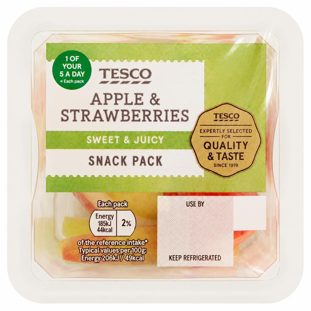 Tesco Apple & Strawberries 90g (FOS)