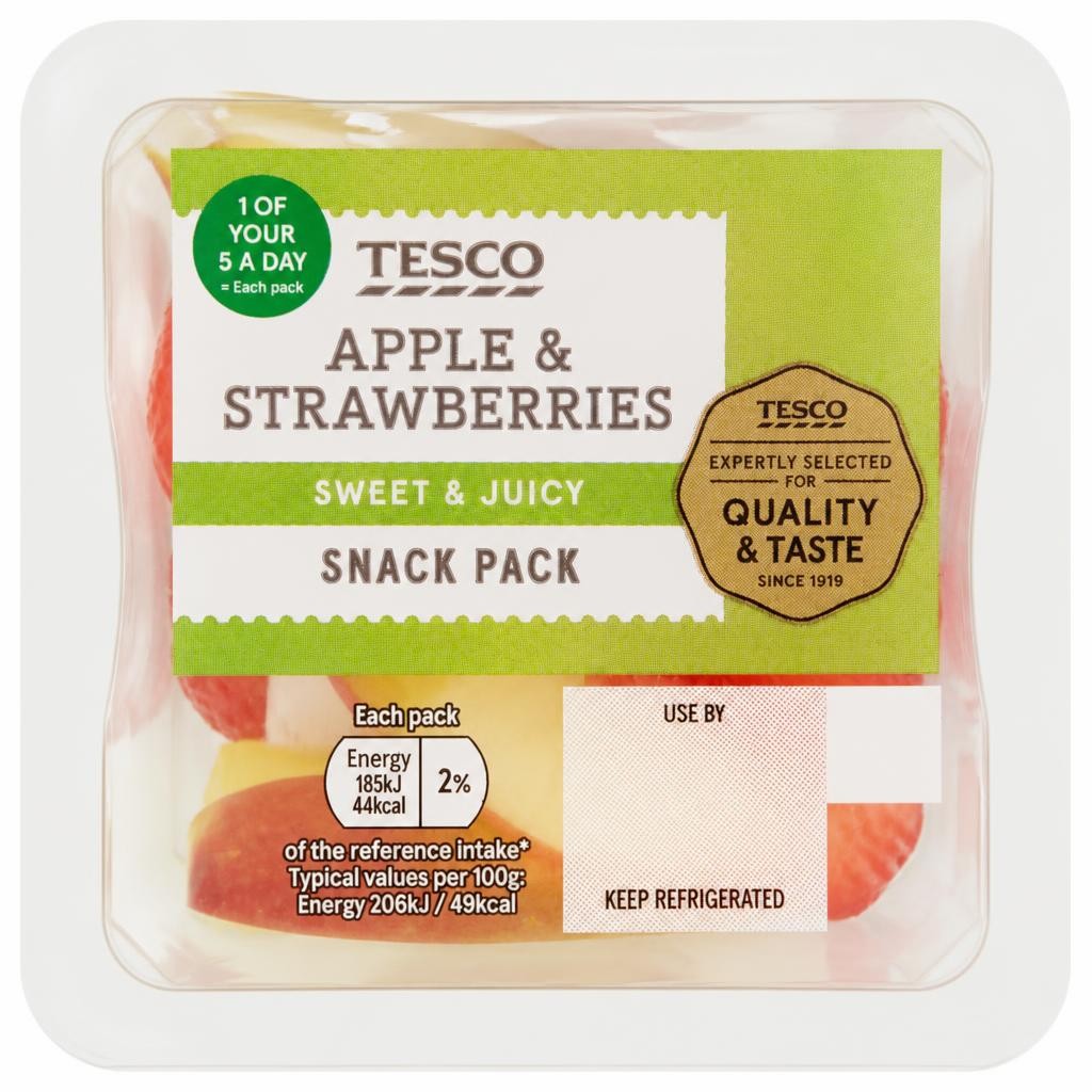 Tesco Apple & Strawberries 90g (FOS)