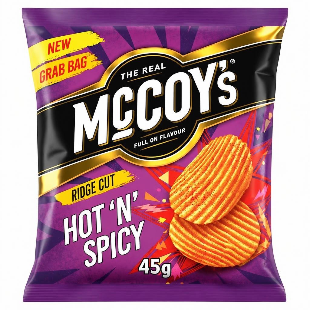 McCoy's Hot'n'Spicy Grab Bag Crisps 45g