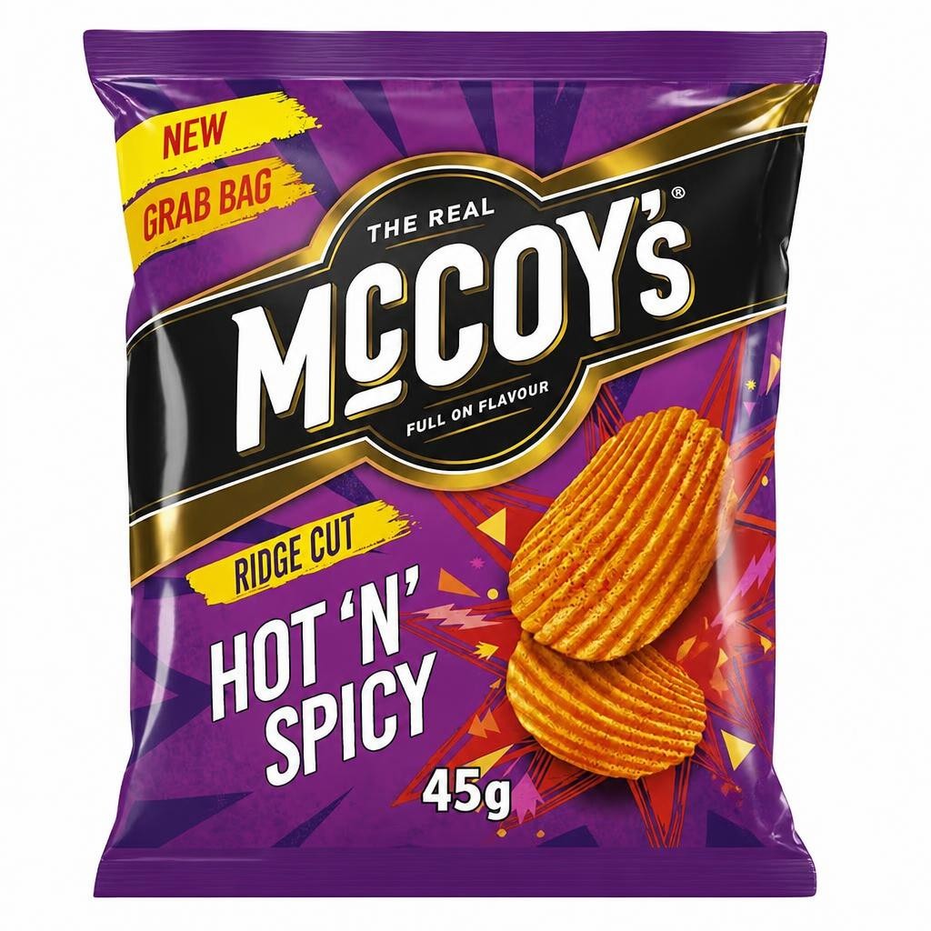 McCoy's Hot'n'Spicy Grab Bag Crisps 45g