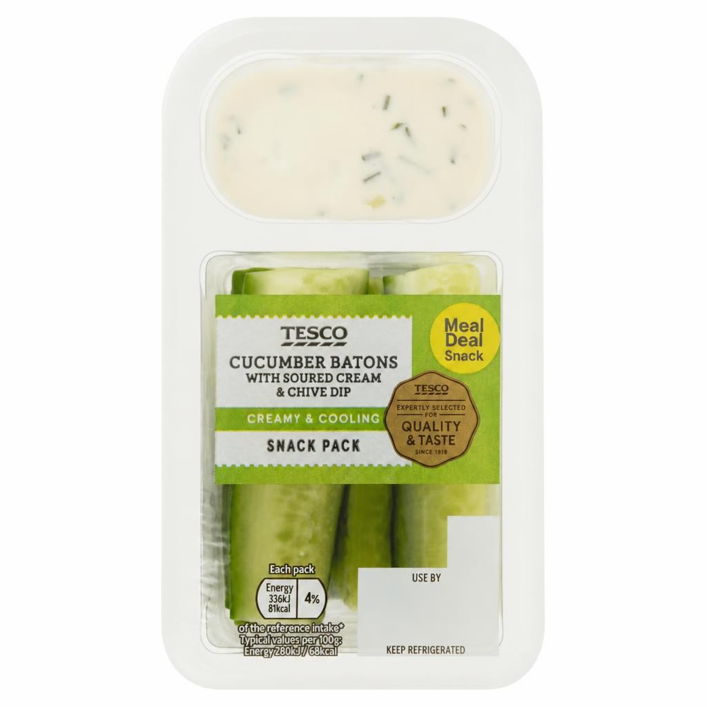 Tesco Cucumber With Soured Cream & Chive Dip 120g