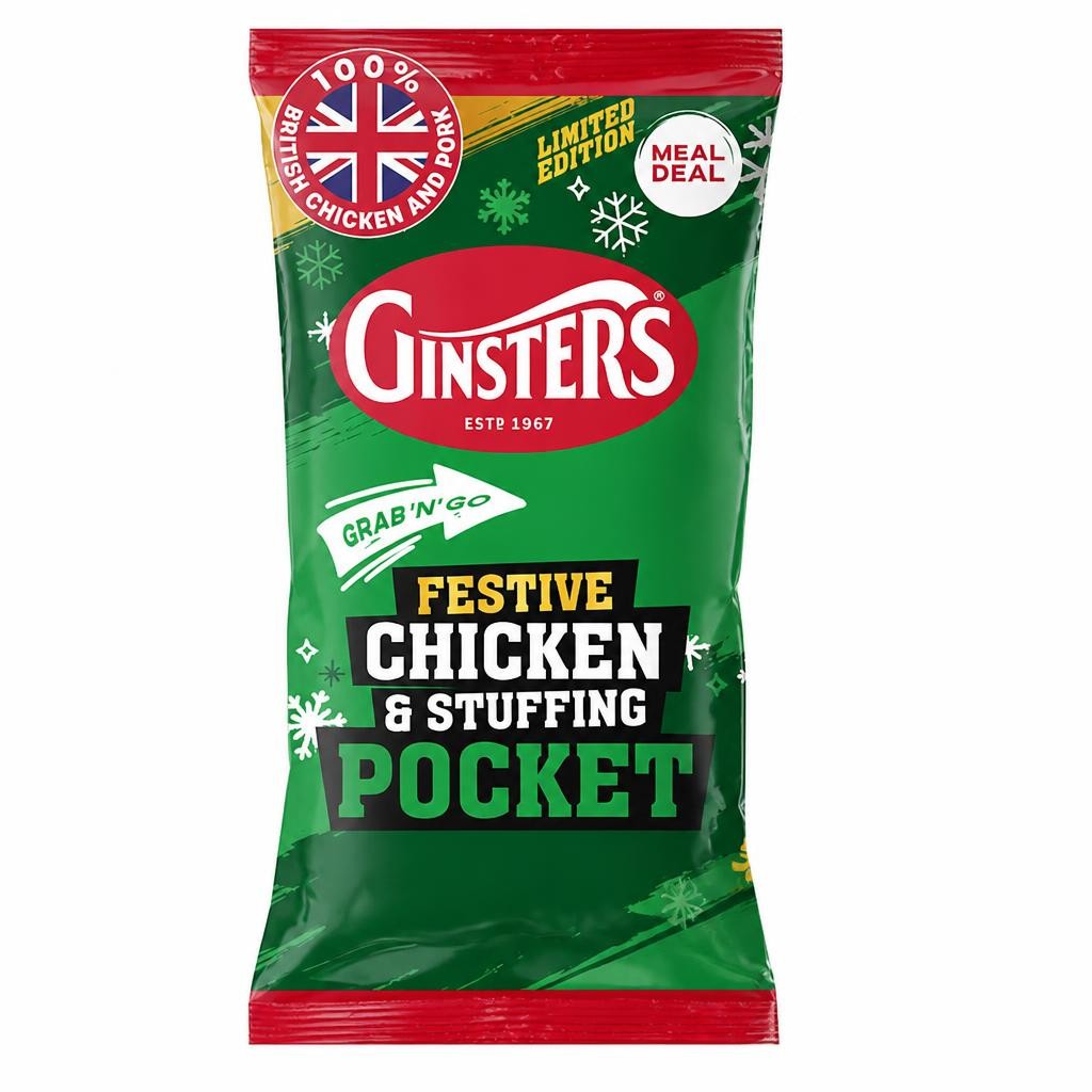 Ginsters Festive Chicken & Stuffing Pocket 100g
