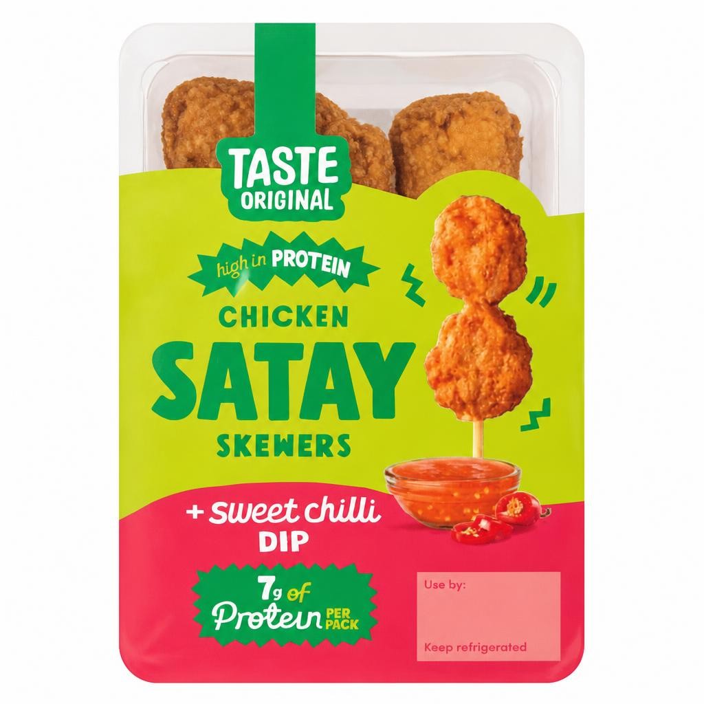 Taste Original Chicken Satay Skewers with Sweet Chilli Dip 55g