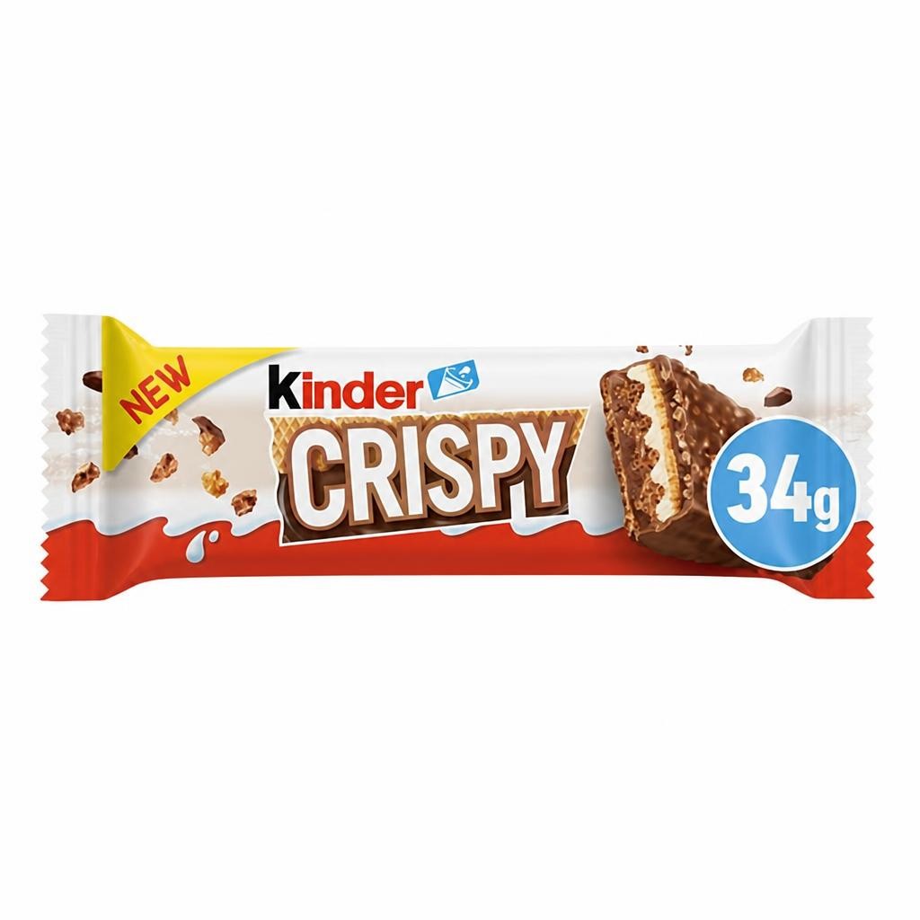 Kinder Crispy Wafer, Chocolate & Hazelnut Bar 34g