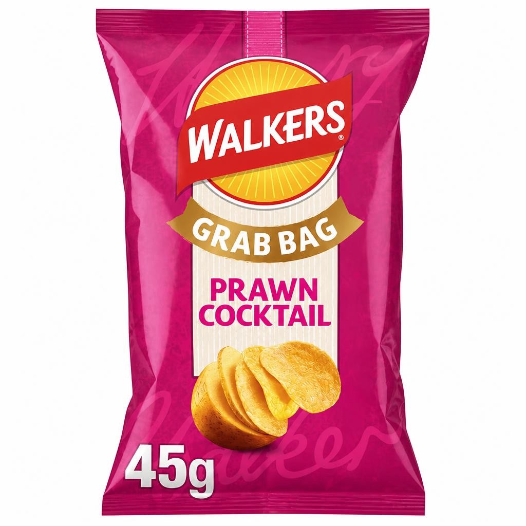 Walkers Prawn Cocktail Grab Bag Crisps 45g
