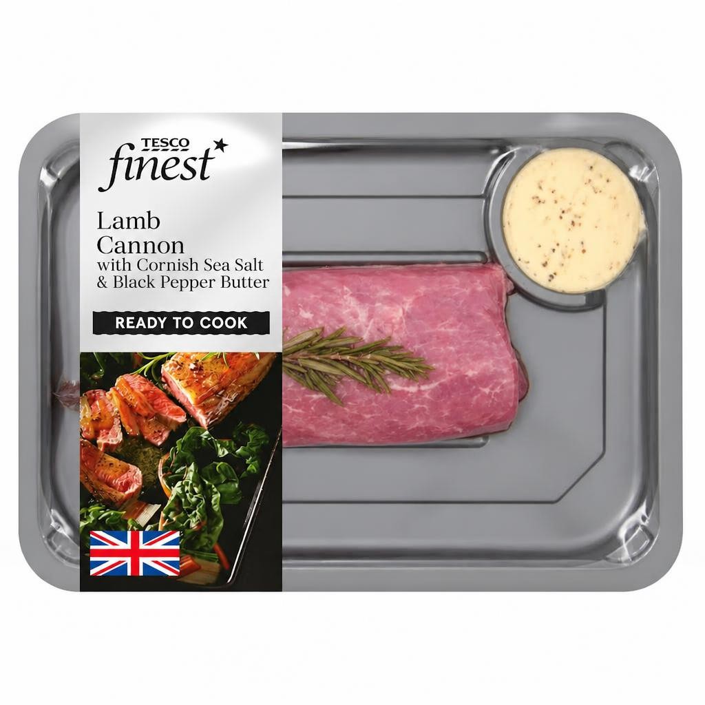 Tesco Finest Lamb Cannon with Cornish Sea Salt & Black Pepper Butter