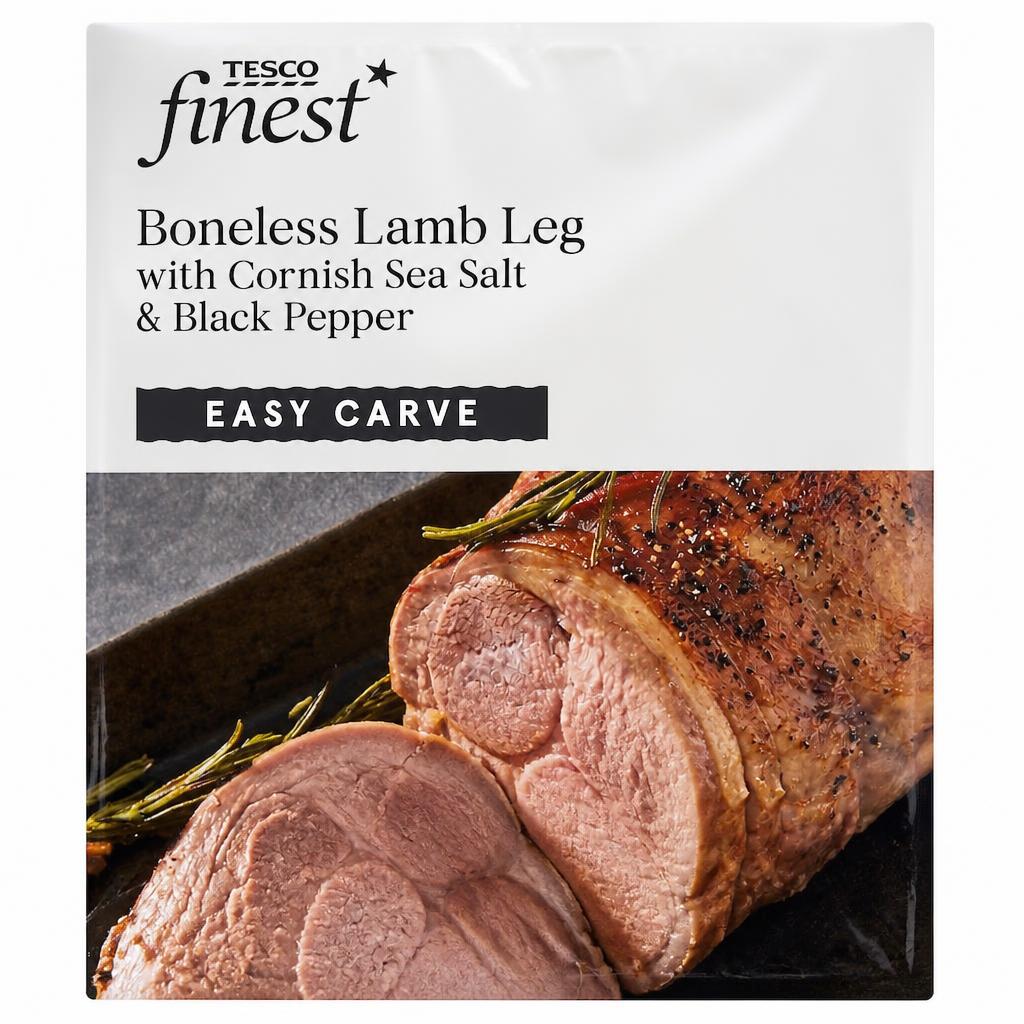 Tesco Finest Boneless Lamb Leg With Cornish Sea Salt & Black Pepper