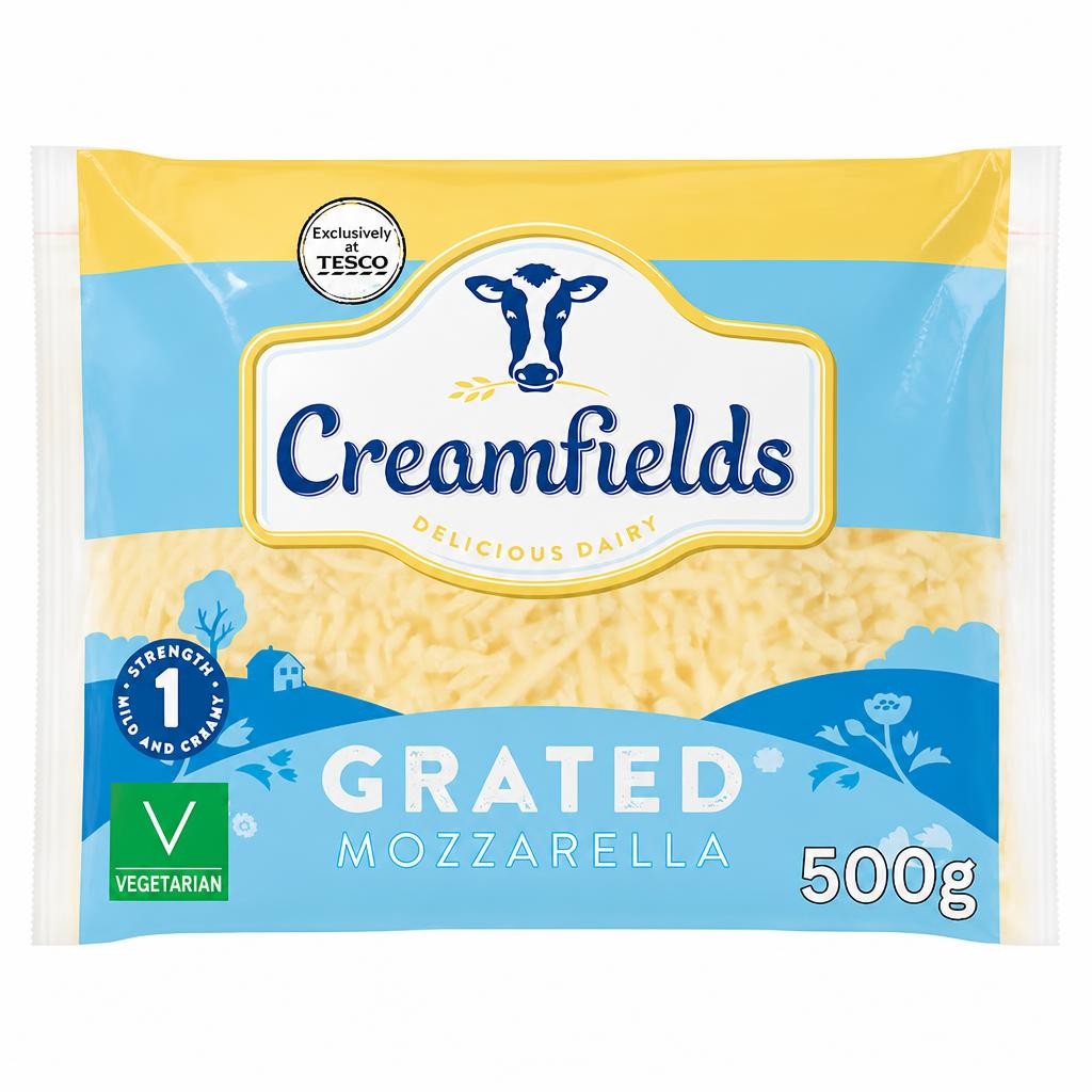 Creamfields Grated Mozzarella 500g