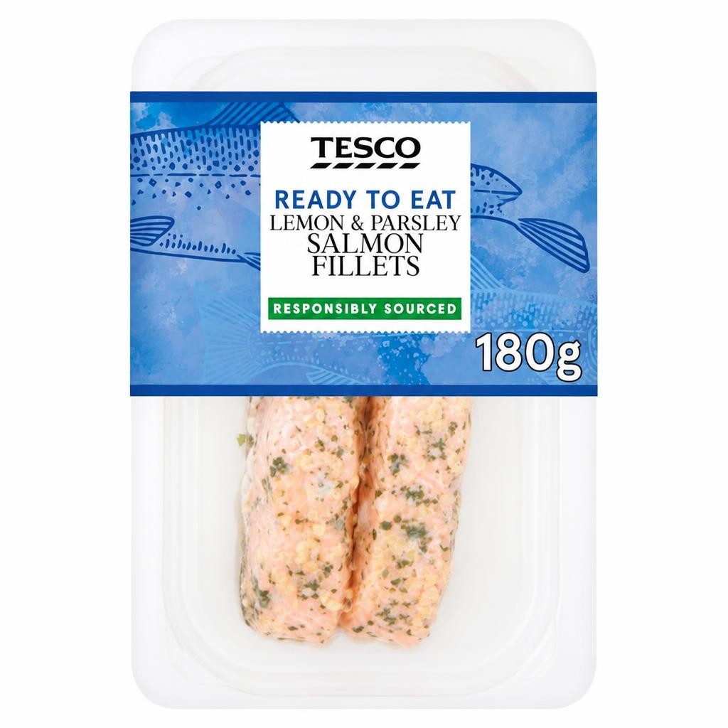 Tesco Ready To Eat Lemon & Parsley Salmon Fillets 180g
