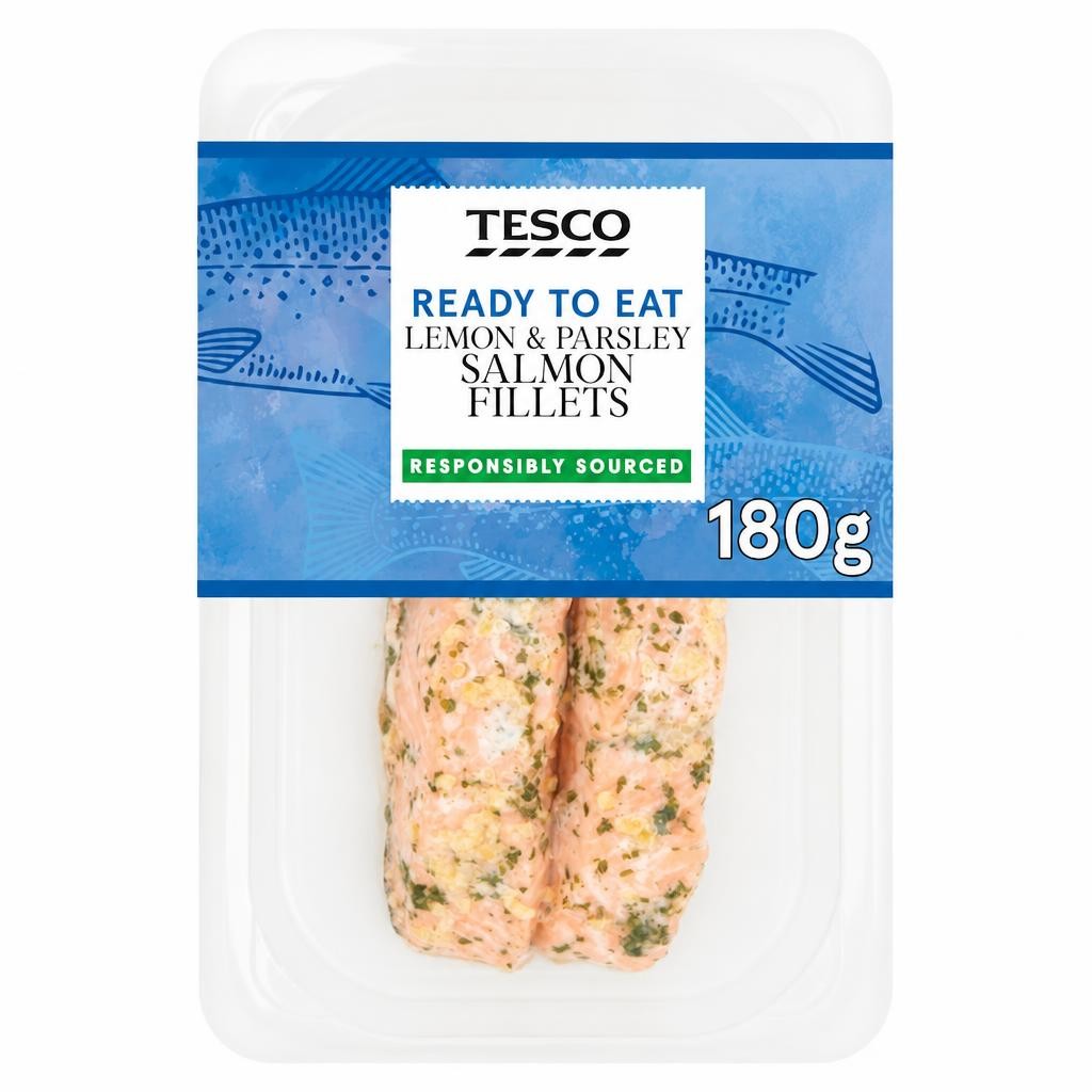 Tesco Ready To Eat Lemon & Parsley Salmon Fillets 180g
