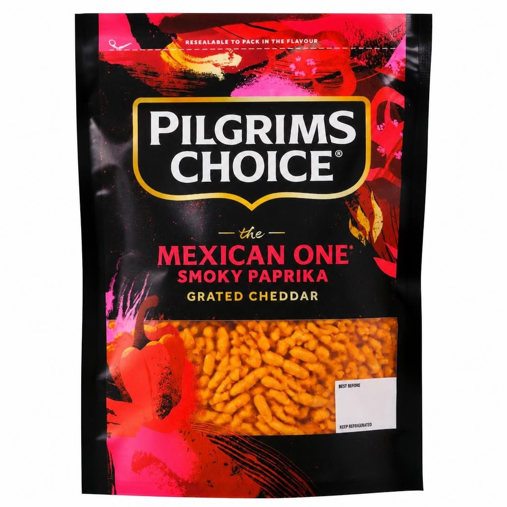 Pilgrims Choice The Mexican One Smoky Paprika Grated Cheese 180g