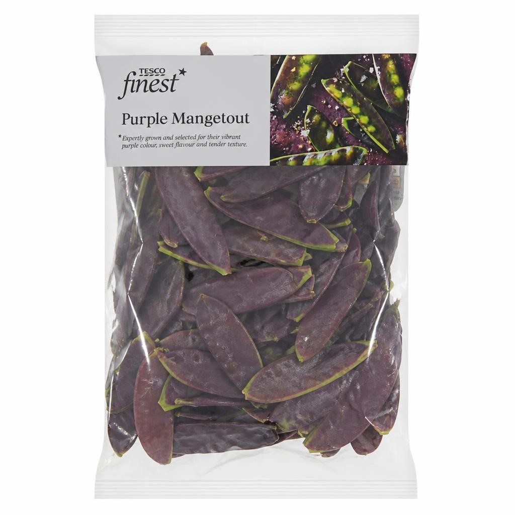 Tesco Finest Purple Mangetout 180g