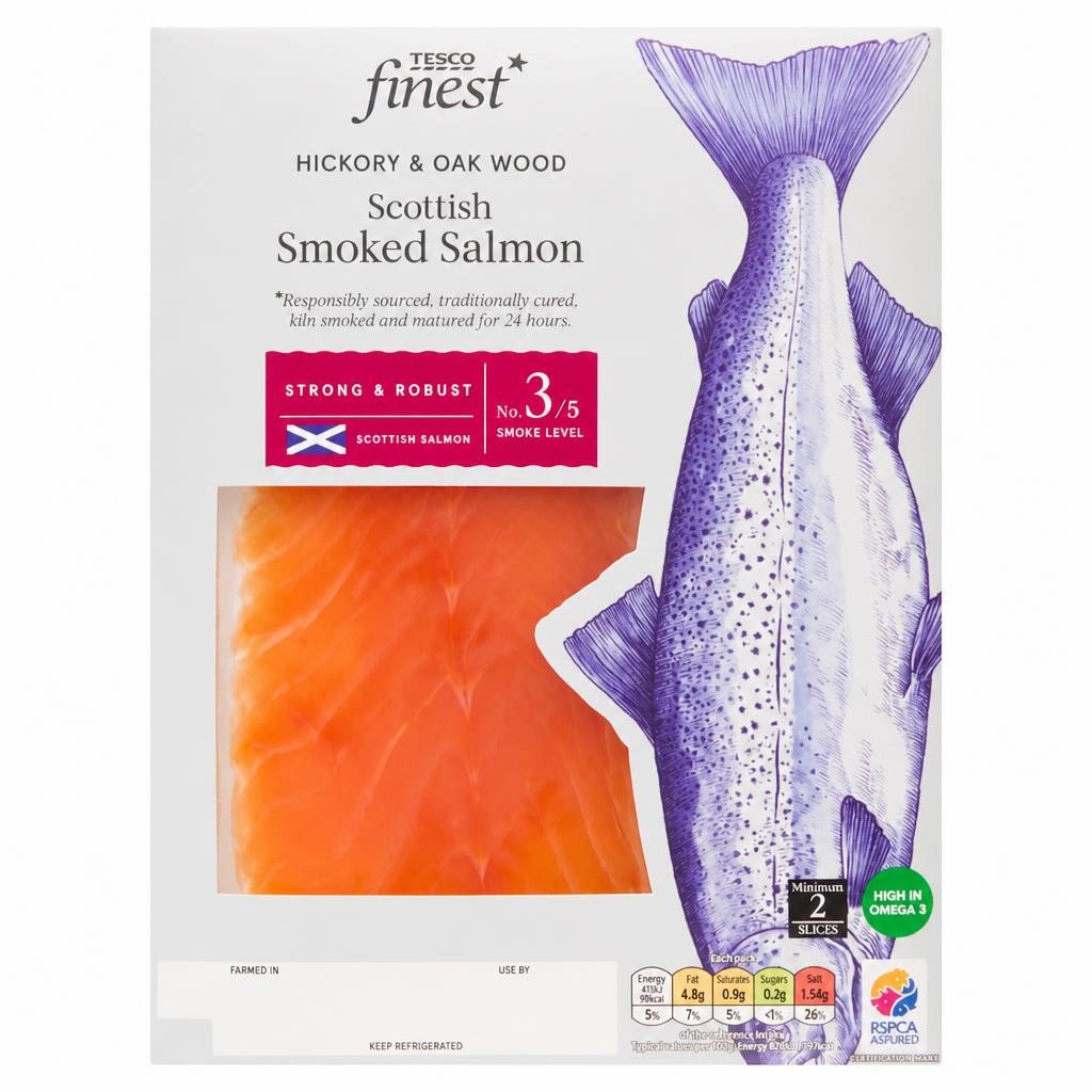 Tesco Finest Scottish Smoked Salmon 50g
