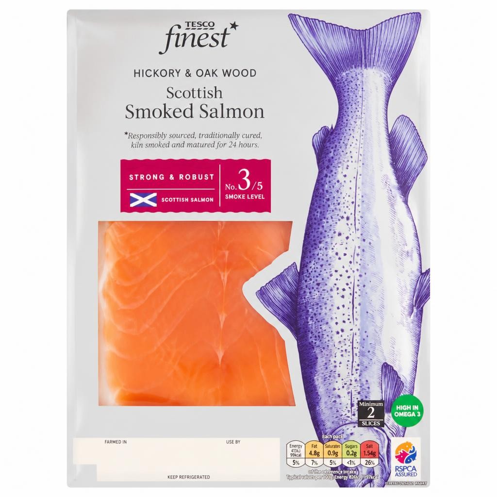 Tesco Finest Scottish Smoked Salmon 50g