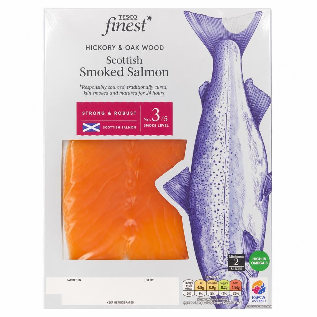 Tesco Finest Scottish Smoked Salmon 50g