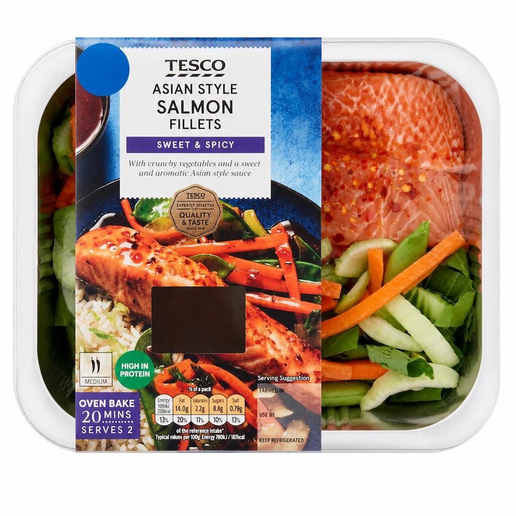 Tesco 2 Asian Style Salmon Fillets 340g