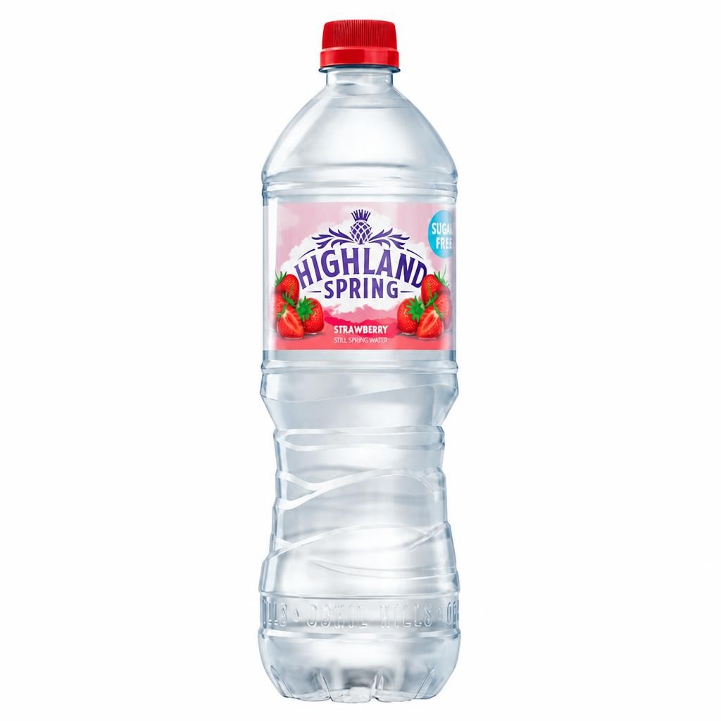 Highland Spring Sugar Free Strawberry Still Spring Water 750ml