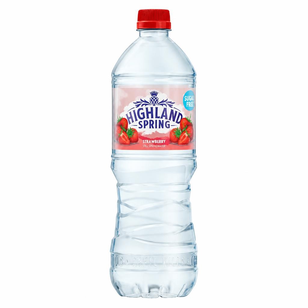 Highland Spring Sugar Free Strawberry Still Spring Water 750ml