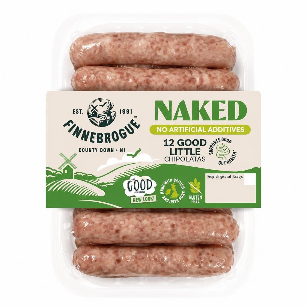 Finnebrogue Naked 12 Good Little Chipolatas 340g