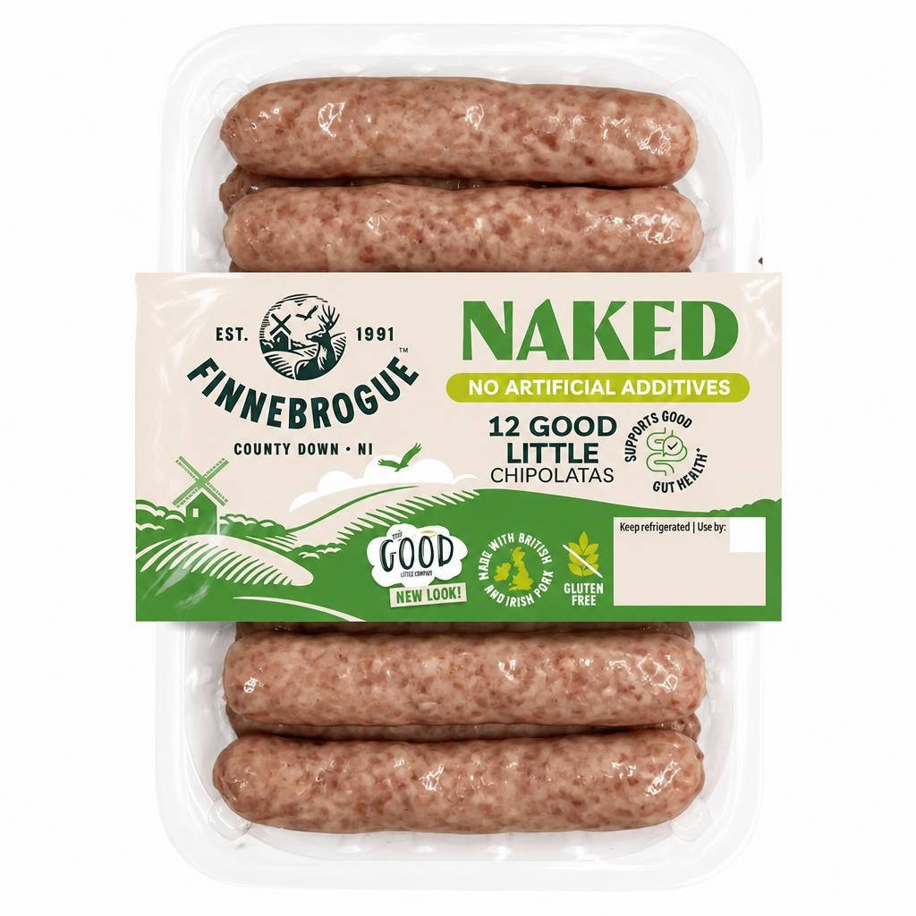 Finnebrogue Naked 12 Good Little Chipolatas 340g