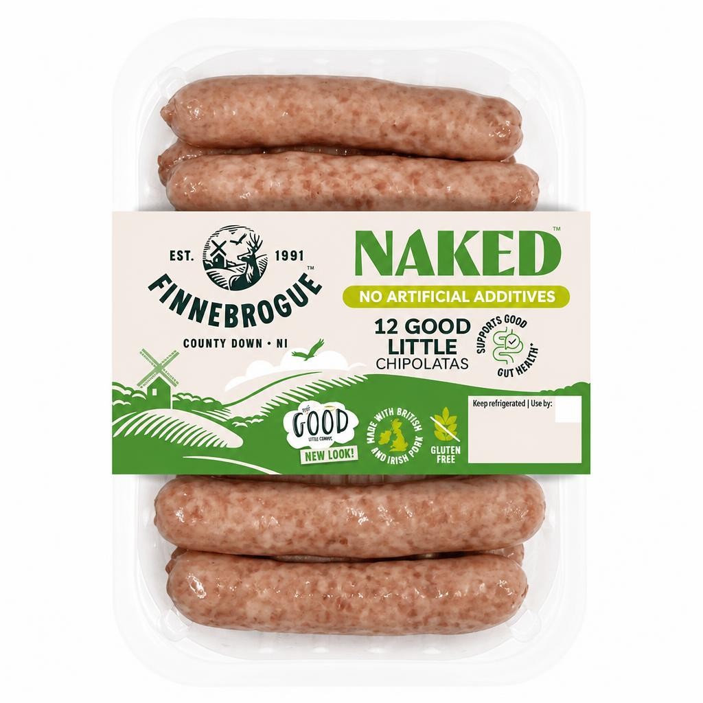 Finnebrogue Naked 12 Good Little Chipolatas 340g