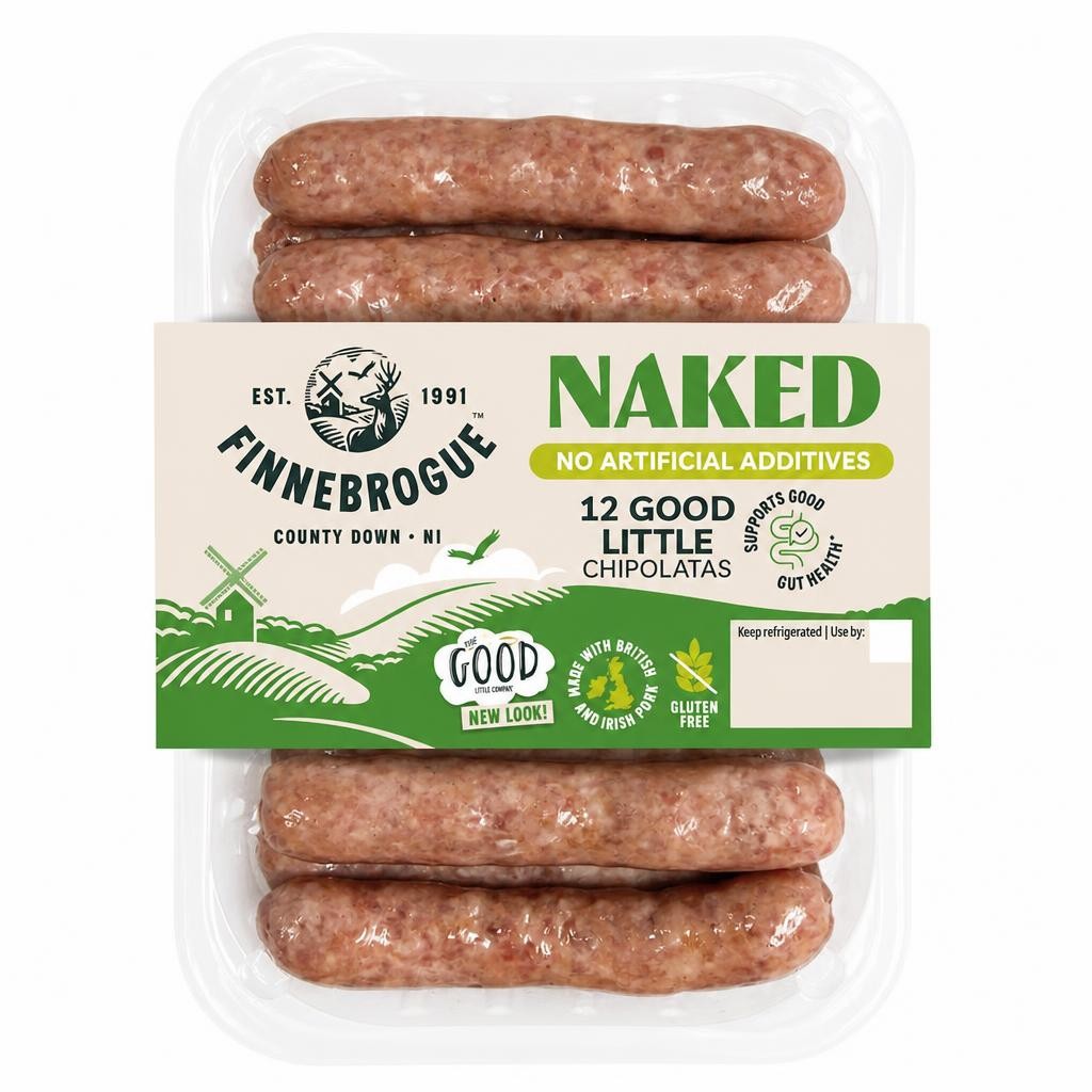 Finnebrogue Naked 12 Good Little Chipolatas 340g