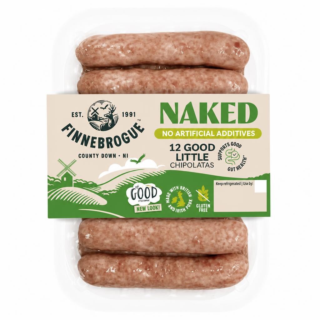 Finnebrogue Naked 12 Good Little Chipolatas 340g