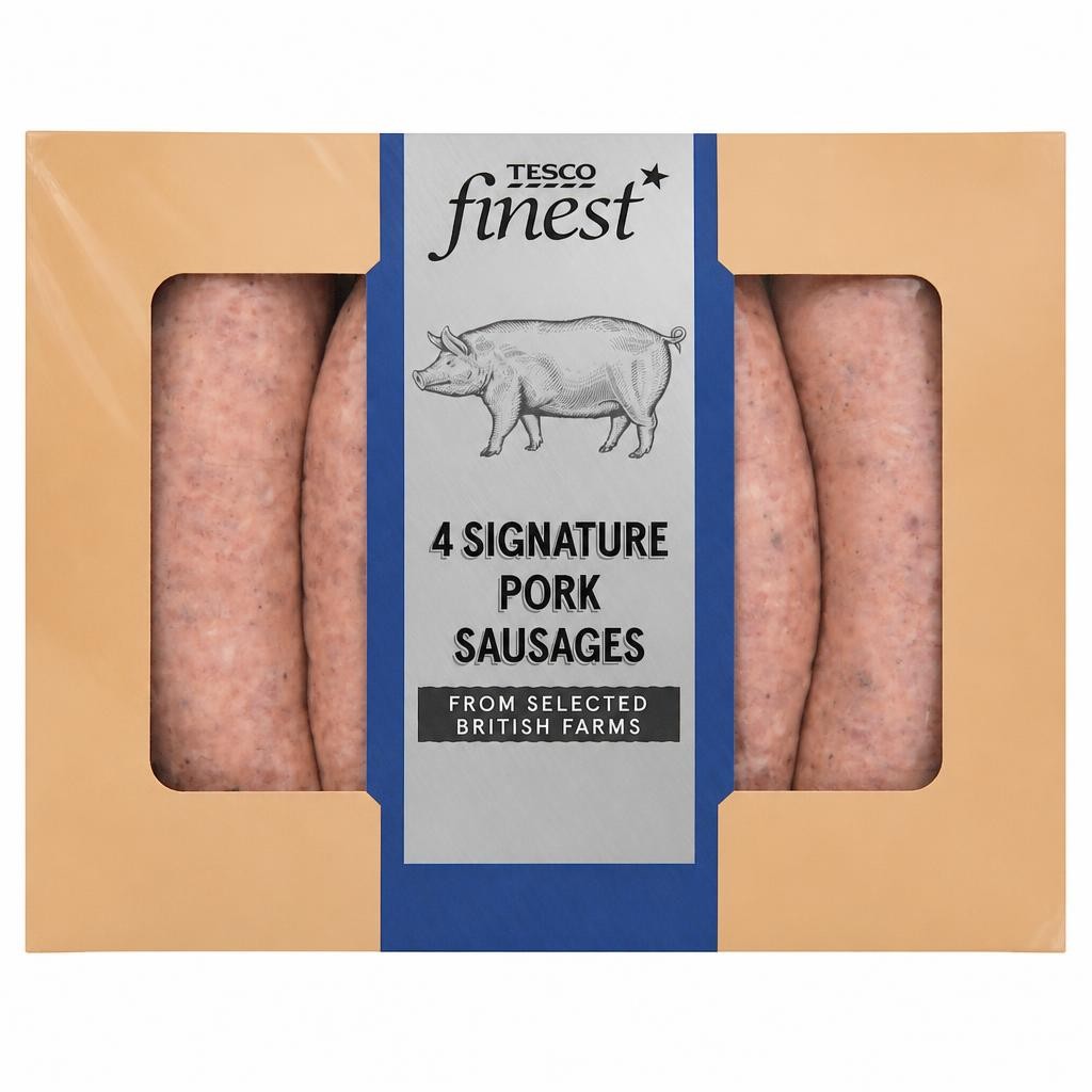 Tesco Finest 4 Signature Pork Sausages 440g