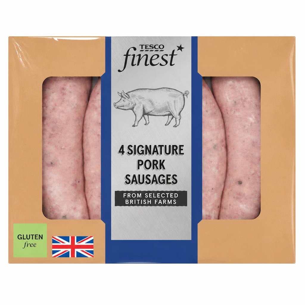 Tesco Finest 4 Signature Pork Sausages 440g