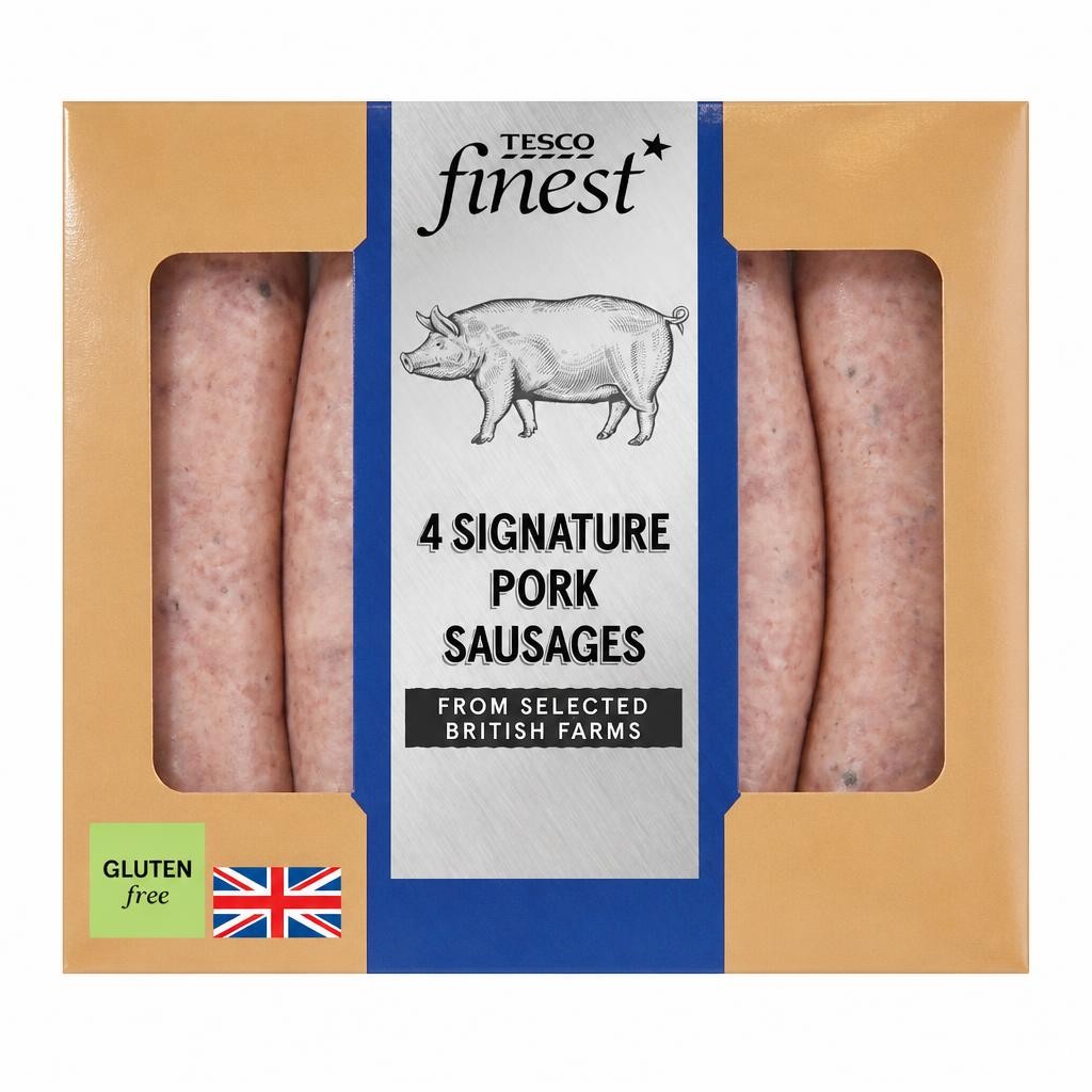 Tesco Finest 4 Signature Pork Sausages 440g