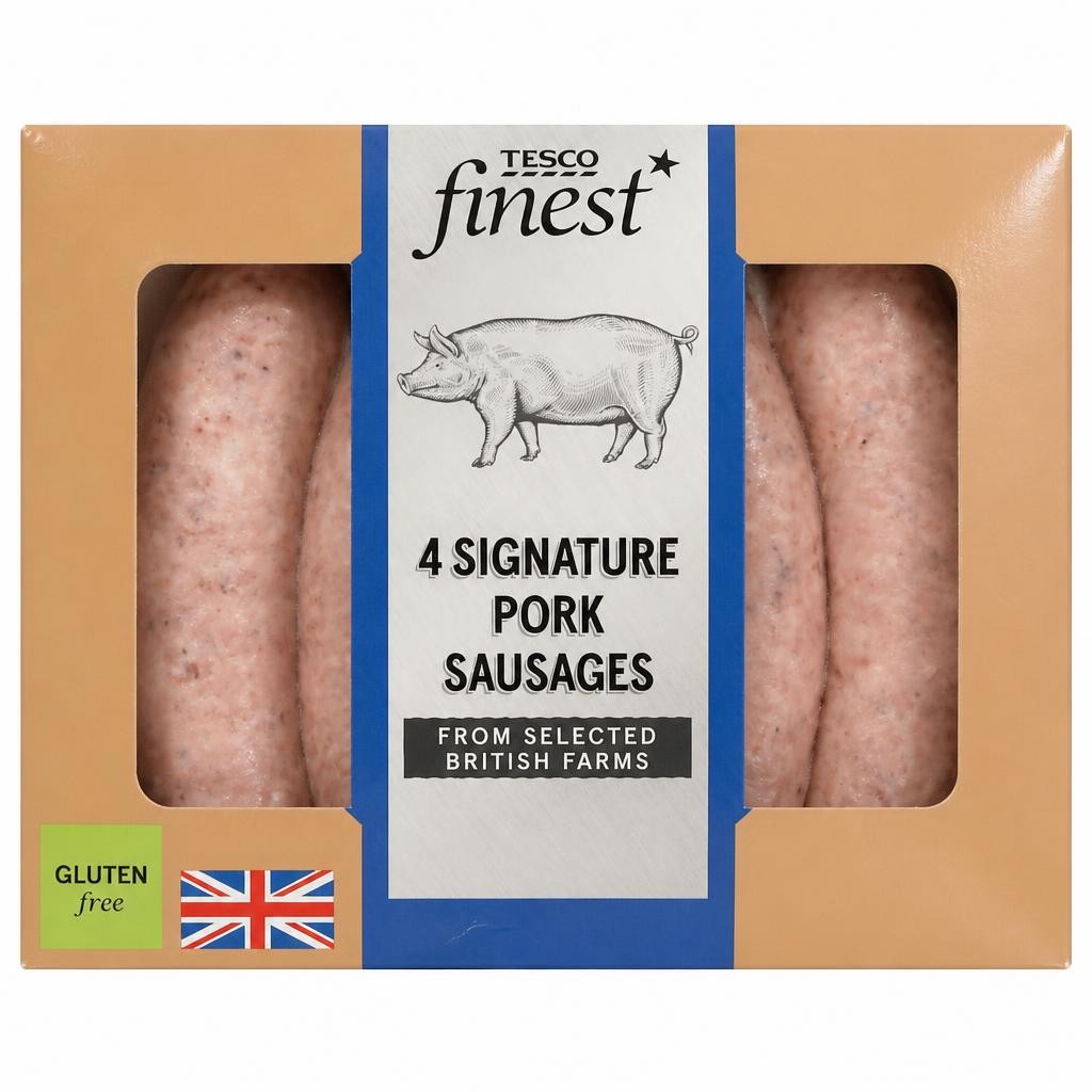 Tesco Finest 4 Signature Pork Sausages 440g