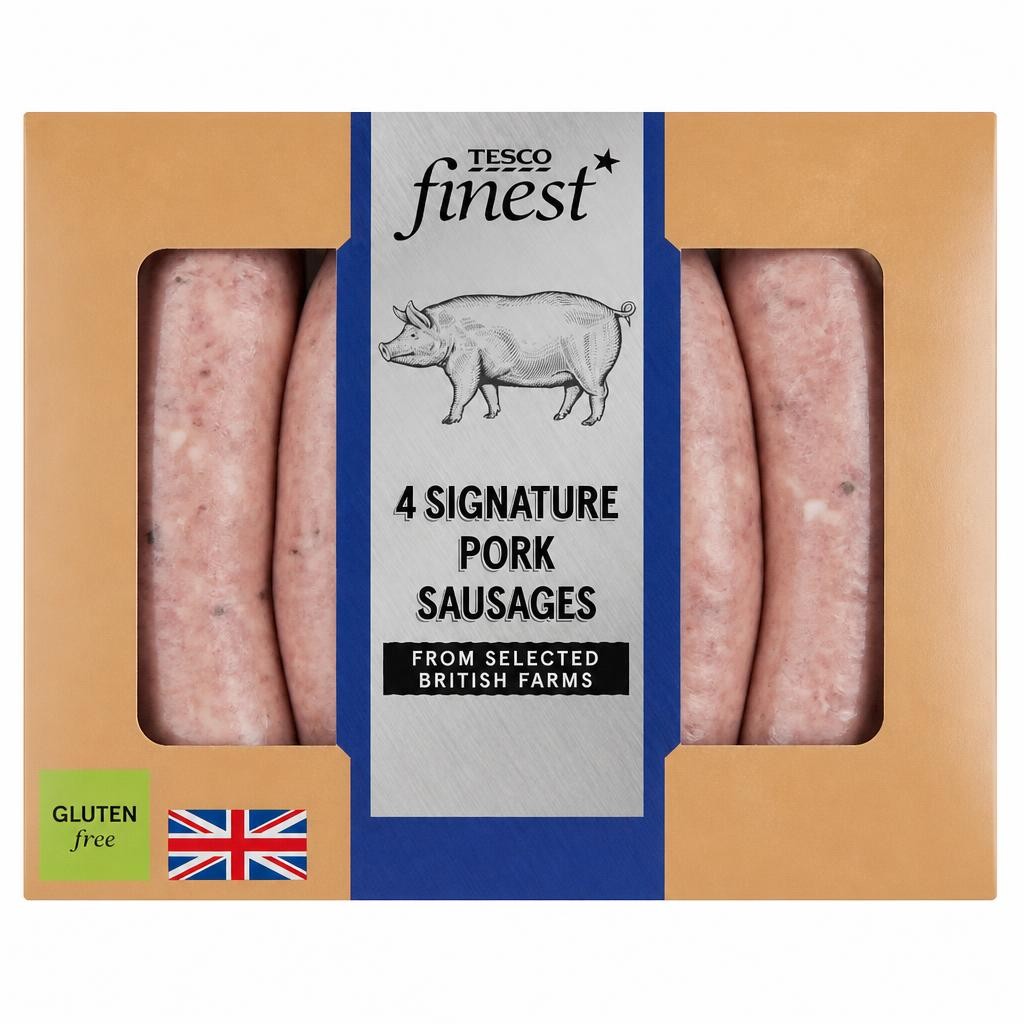 Tesco Finest 4 Signature Pork Sausages 440g