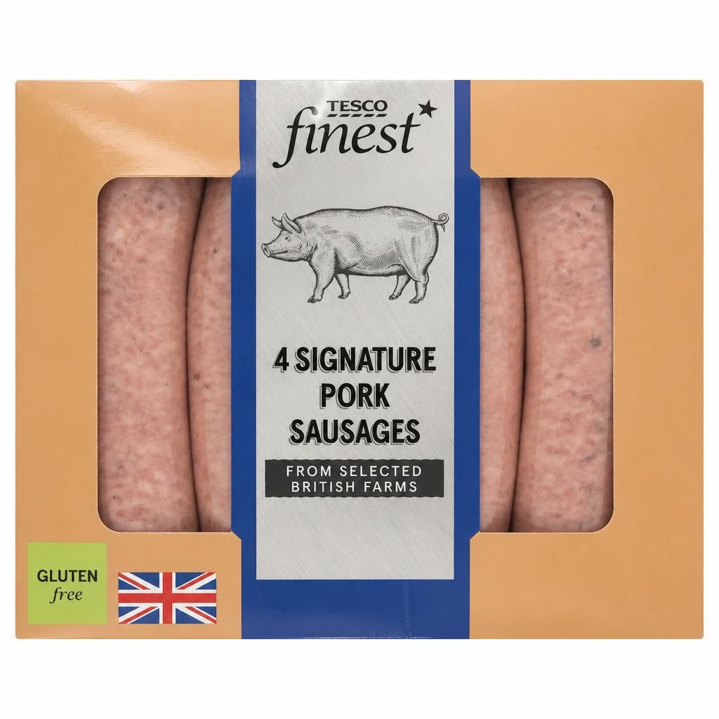 Tesco Finest 4 Signature Pork Sausages 440g