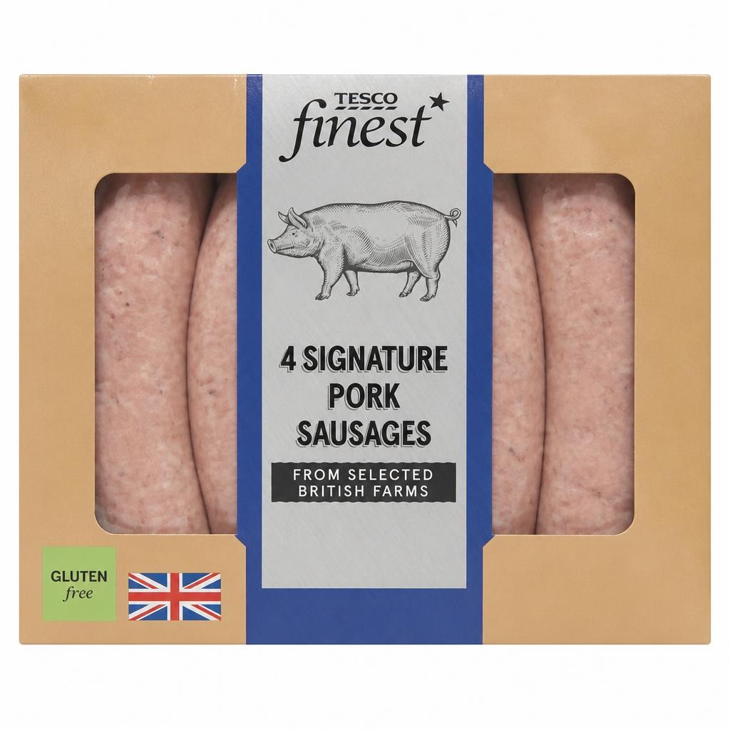 Tesco Finest 4 Signature Pork Sausages 440g
