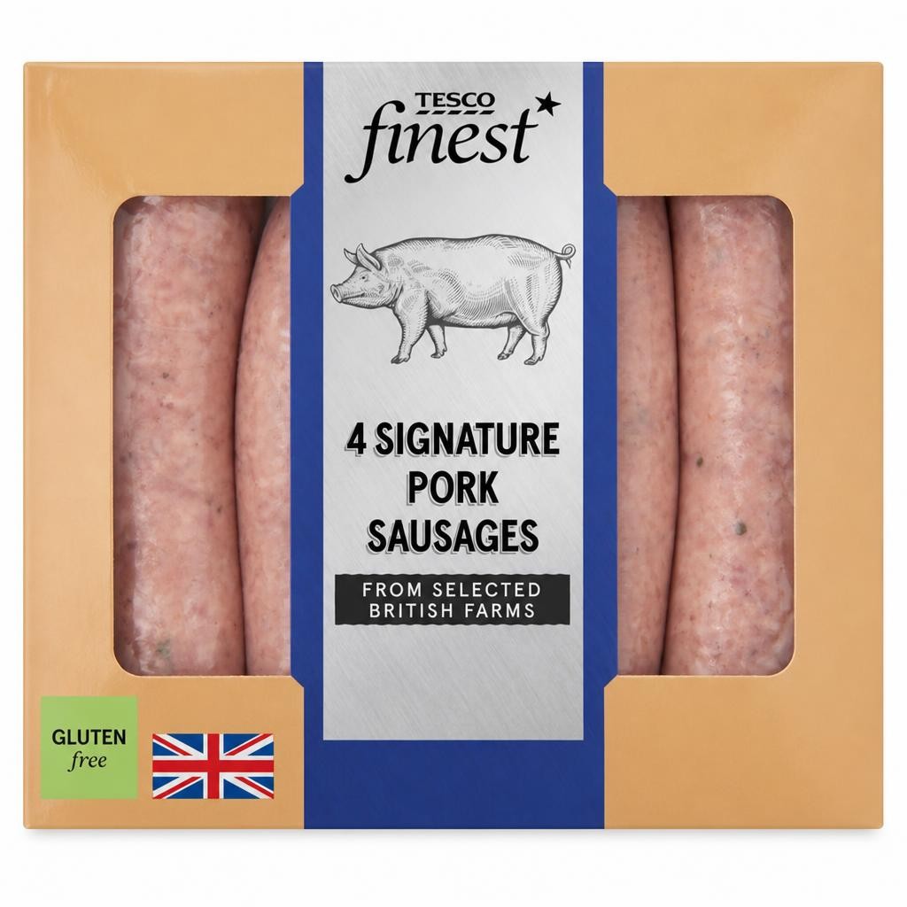 Tesco Finest 4 Signature Pork Sausages 440g