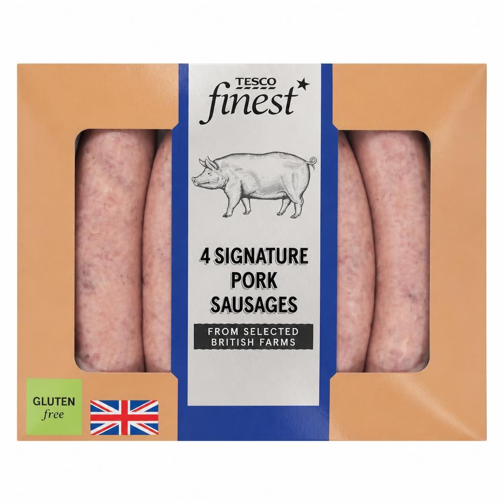 Tesco Finest 4 Signature Pork Sausages 440g