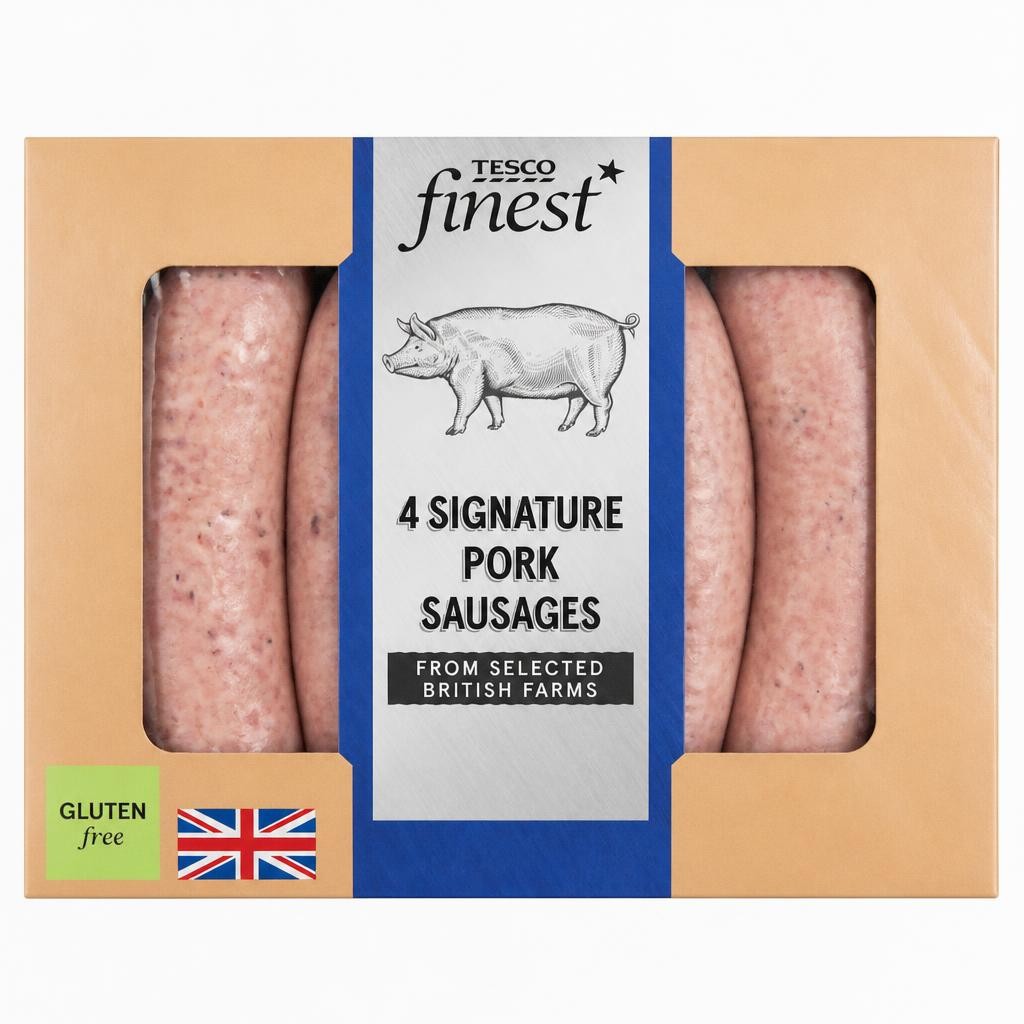 Tesco Finest 4 Signature Pork Sausages 440g