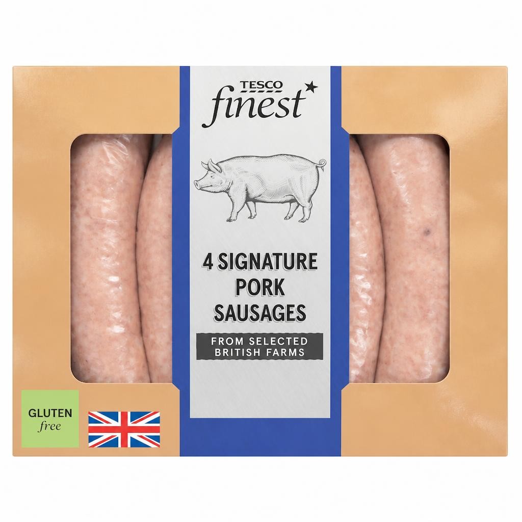 Tesco Finest 4 Signature Pork Sausages 440g