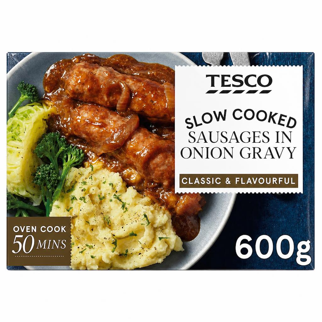 Tesco Slow Cooked Sausage in Onion Gravy 600g