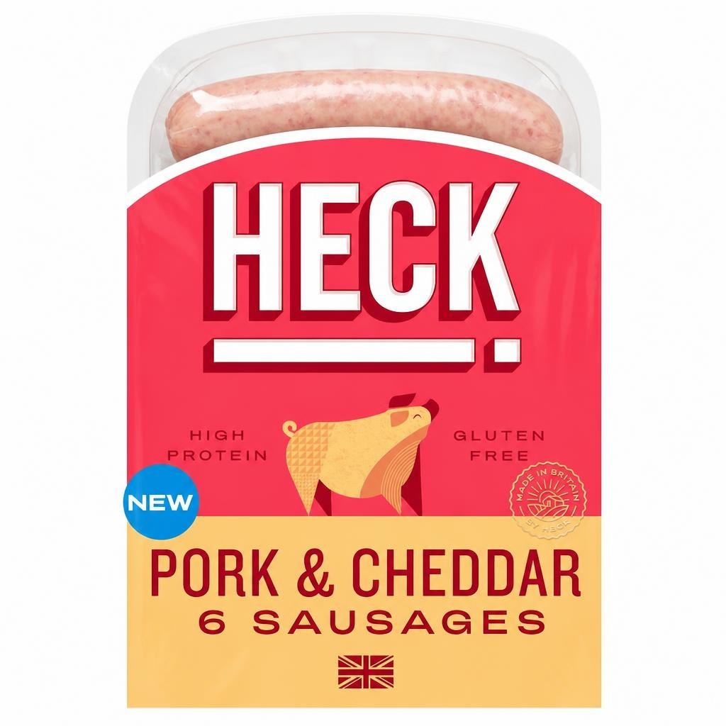 HECK Pork & Cheddar Sausages 400g