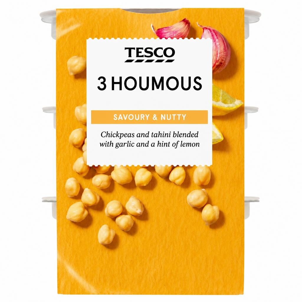 Tesco 3 Houmous Stack 180g