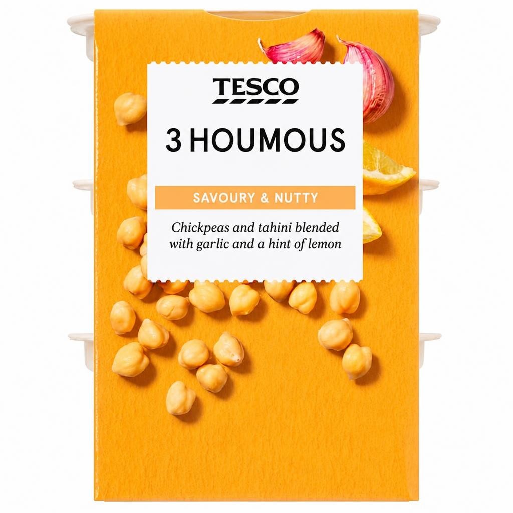 Tesco 3 Houmous Stack 180g