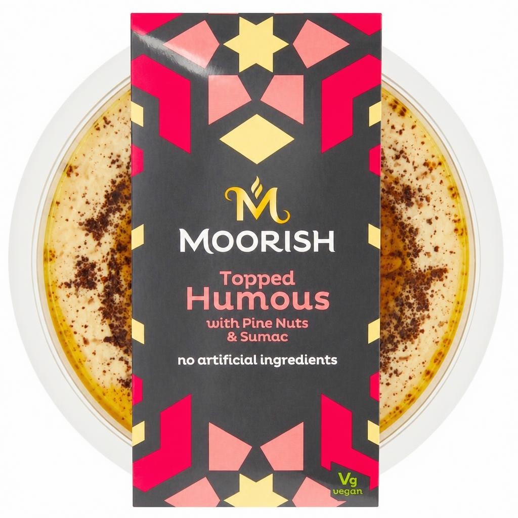 Moorish Topped Houmous with Pine Nuts & Sumac​ 170g