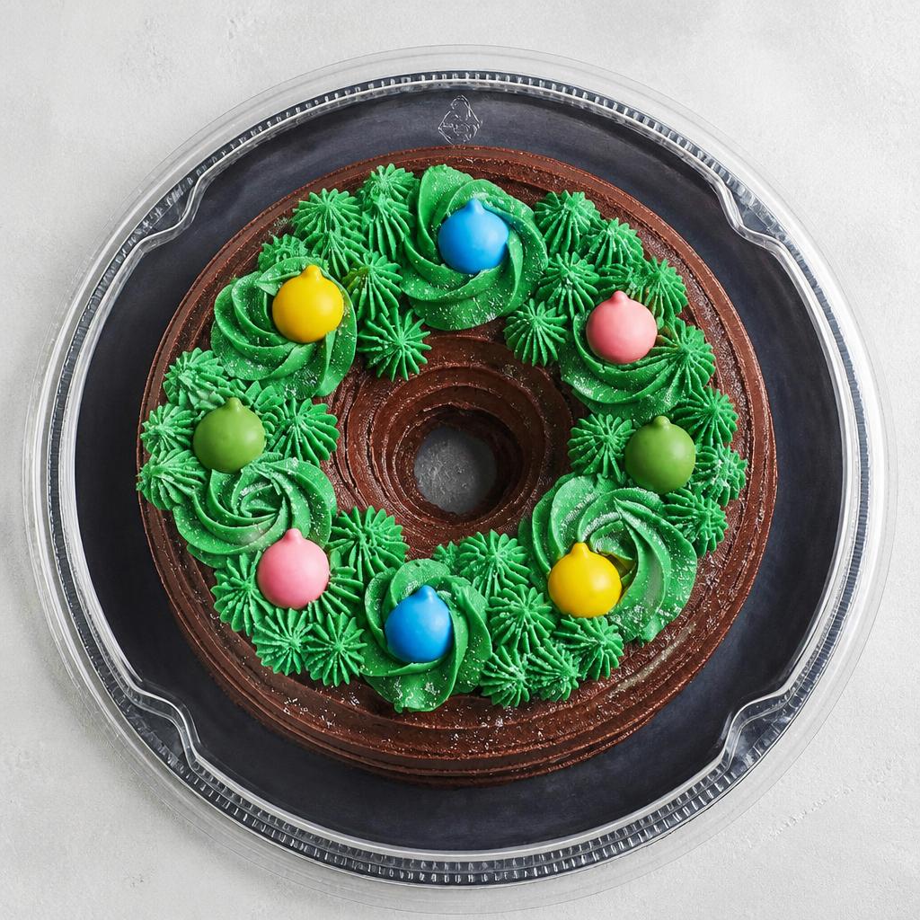 81. Tesco Christmas Bauble Wreath Cake 1.4kg (Serves 16)