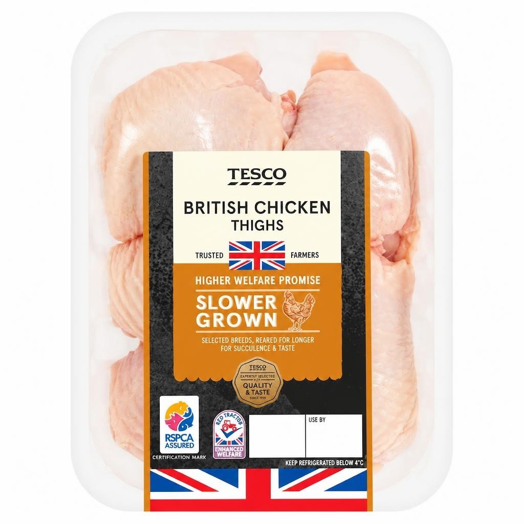 Tesco Slower Grown Chicken Thighs 600g
